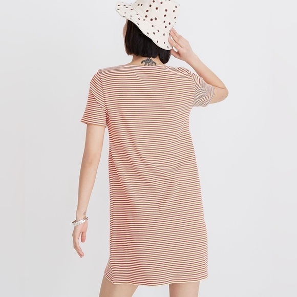 Madewell Swingy Tee A-Line Dress in Stripe Women’s Size Small - Picture 4 of 8